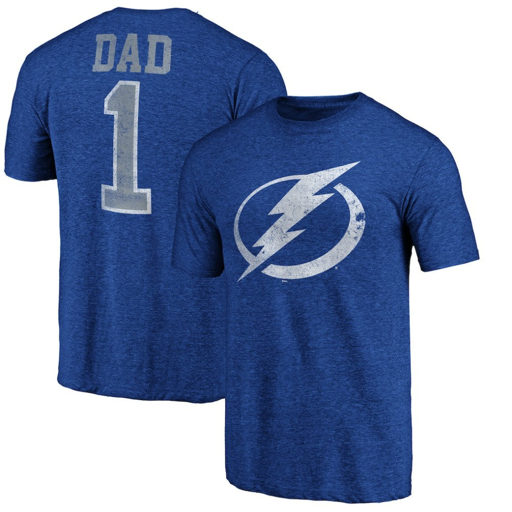 Tampa Bay Lightning Greatest Dad Tri-Blend T-Shirt - Blue | US 3990273