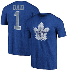 Toronto Maple Leafs Greatest Dad Tri-Blend T-Shirt - Blue | US 3990274