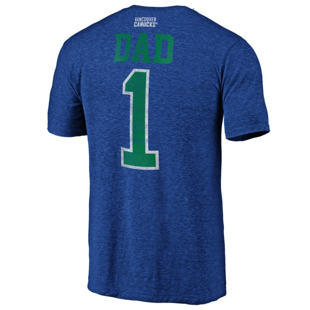 Vancouver Canucks Greatest Dad Tri-Blend T-Shirt - Blue | US 3990275