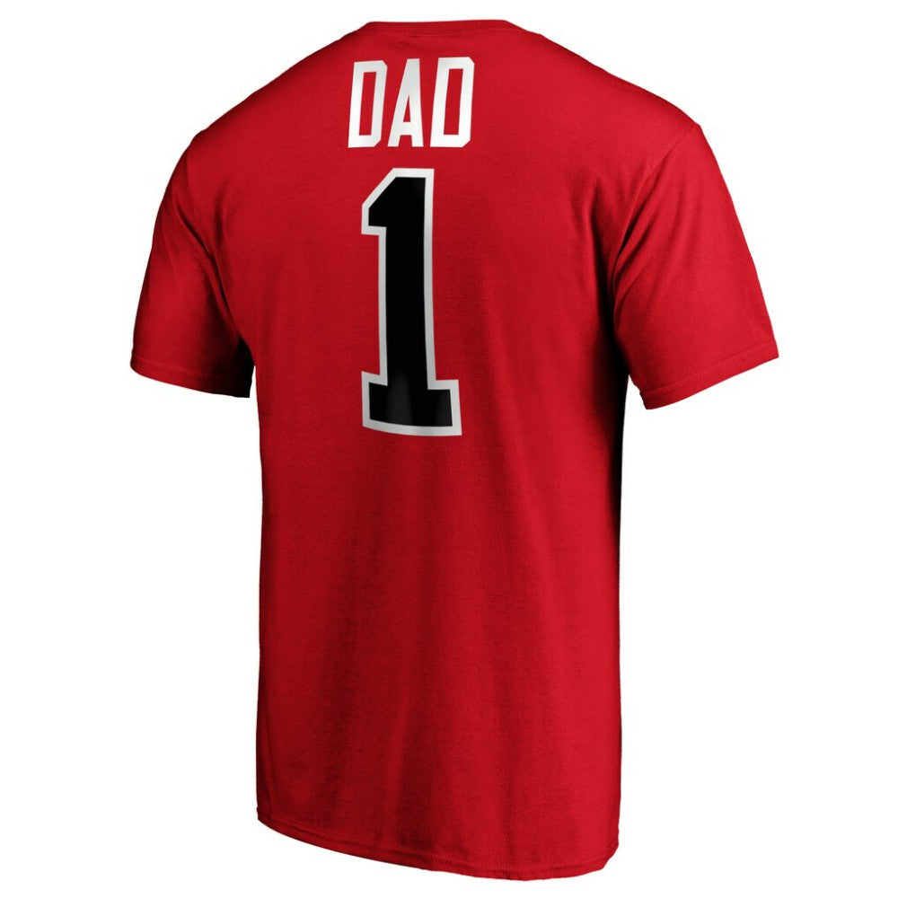 Chicago Blackhawks #1 Dad T-Shirt - Red | US 3990285