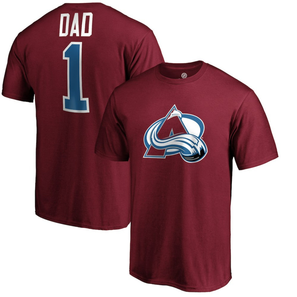 Colorado Avalanche #1 Dad T-Shirt - Burgundy | US 3990286