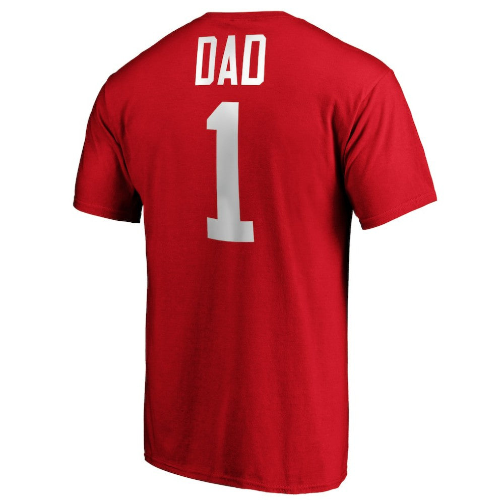 Detroit Red Wings #1 Dad T-Shirt - Red | US 3990289