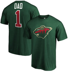 Minnesota Wild #1 Dad T-Shirt - Green | US 3990293