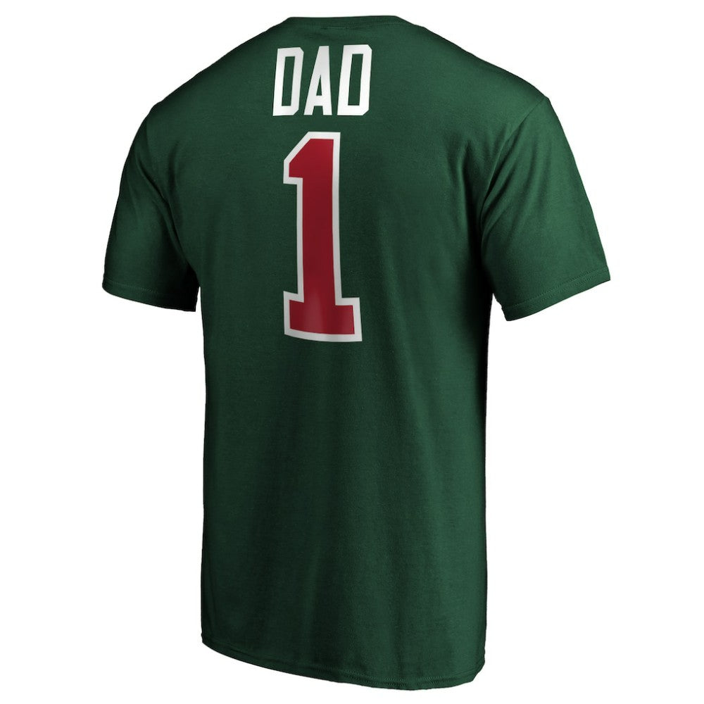 Minnesota Wild #1 Dad T-Shirt - Green | US 3990293