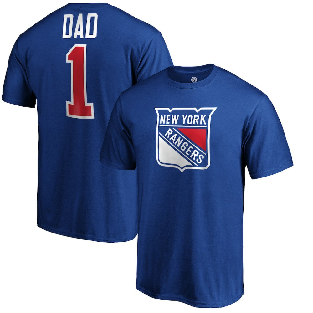 New York Rangers #1 Dad Logo T-Shirt - Blue | US 3990298