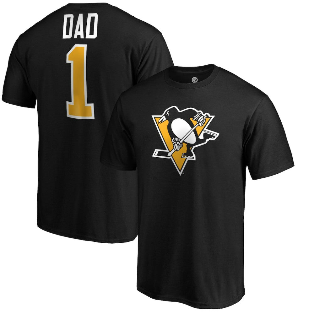 Pittsburgh Penguins #1 Dad Logo T-Shirt - Black | US 3990301