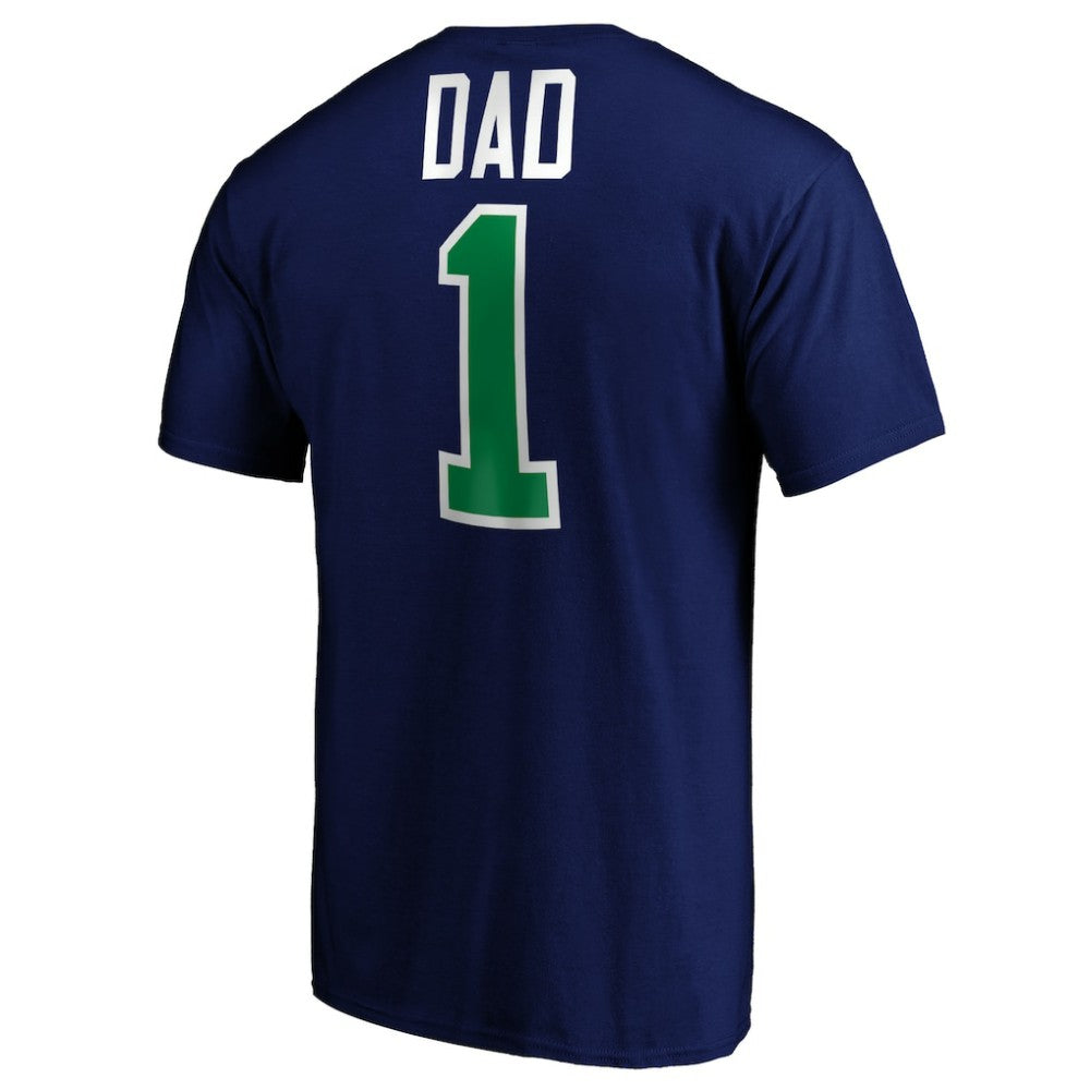 Vancouver Canucks #1 Dad T-Shirt - Blue | US 3990306