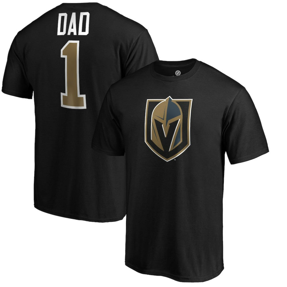 Vegas Golden Knights #1 Dad T-Shirt - Black | US 3990307