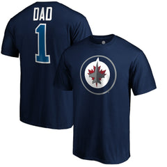 Winnipeg Jets #1 Dad T-Shirt - Navy | US 3990309