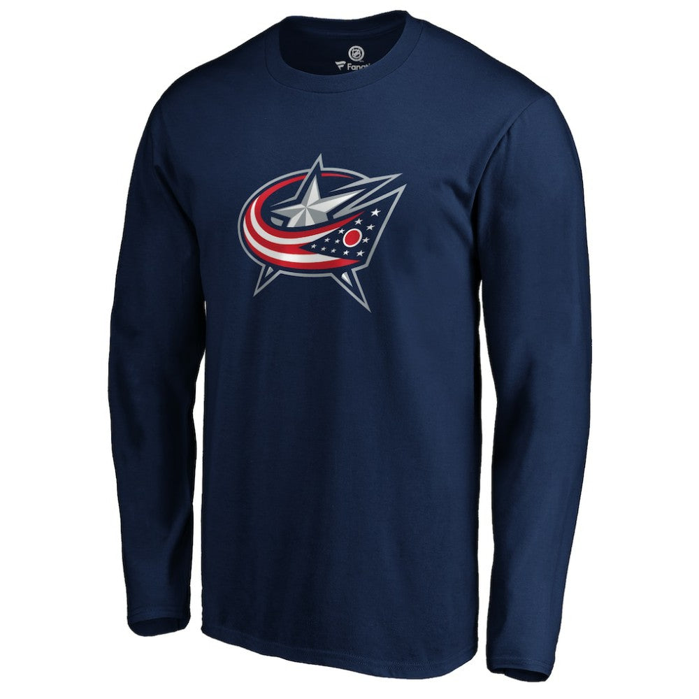 Columbus Blue Jackets #1 Dad Long Sleeve T-Shirt - Navy | US 3990318