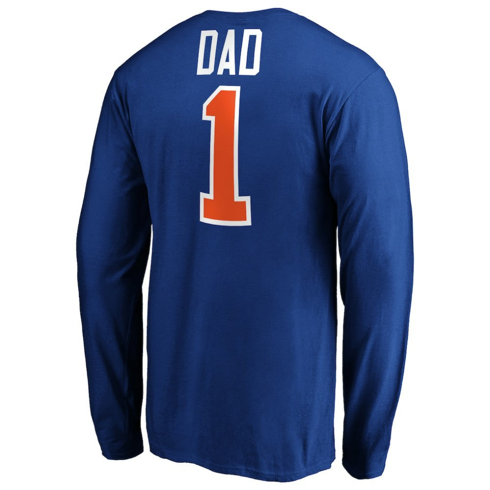 New York Islanders #1 Dad Long Sleeve T-Shirt - Royal | US 3990328