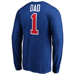 New York Rangers #1 Dad Long Sleeve T-Shirt - Blue | US 3990329