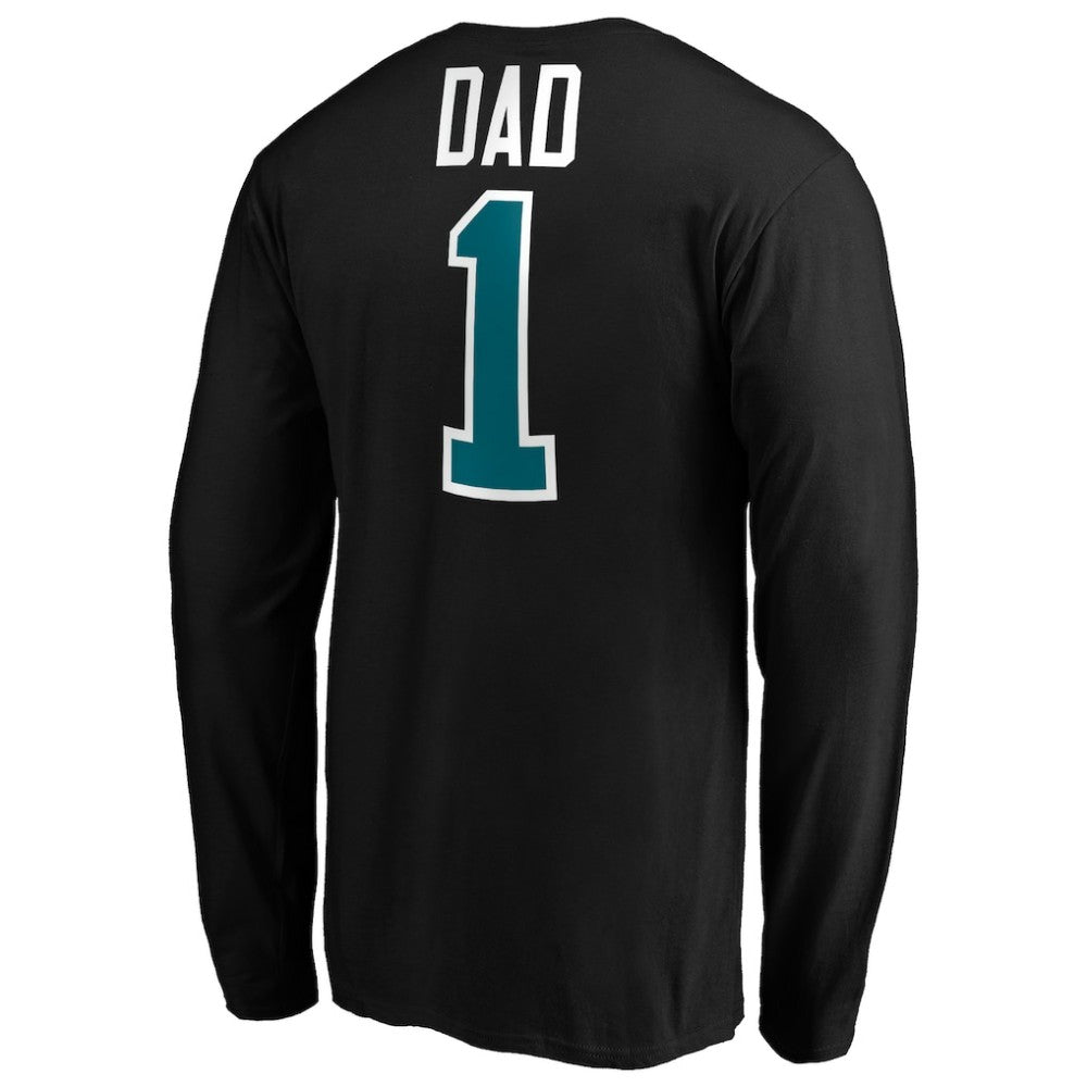 San Jose Sharks #1 Dad Long Sleeve T-Shirt - Black | US 3990333
