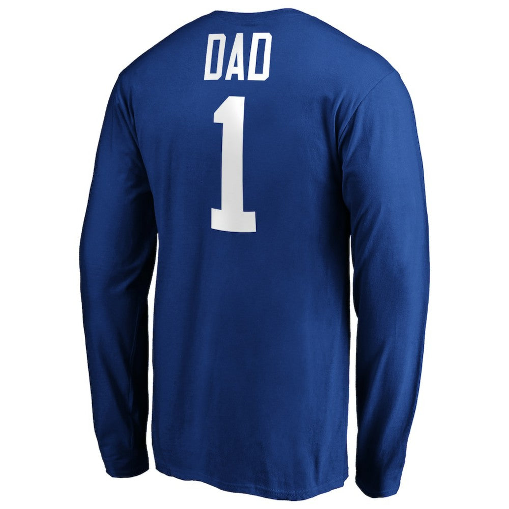 St. Louis Blues #1 Dad Long Sleeve T-Shirt - Blue | US 3990334