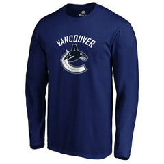 Vancouver Canucks #1 Dad Long Sleeve T-Shirt - Blue | US 3990337
