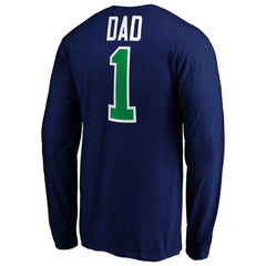 Vancouver Canucks #1 Dad Long Sleeve T-Shirt - Blue | US 3990337