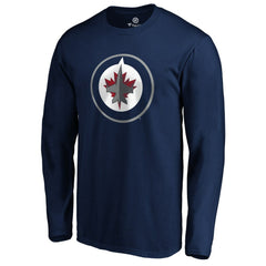 Winnipeg Jets #1 Dad Long Sleeve T-Shirt - Navy | US 3990340
