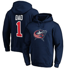 Columbus Blue Jackets #1 Dad Pullover Hoodie - Navy | US 3990349