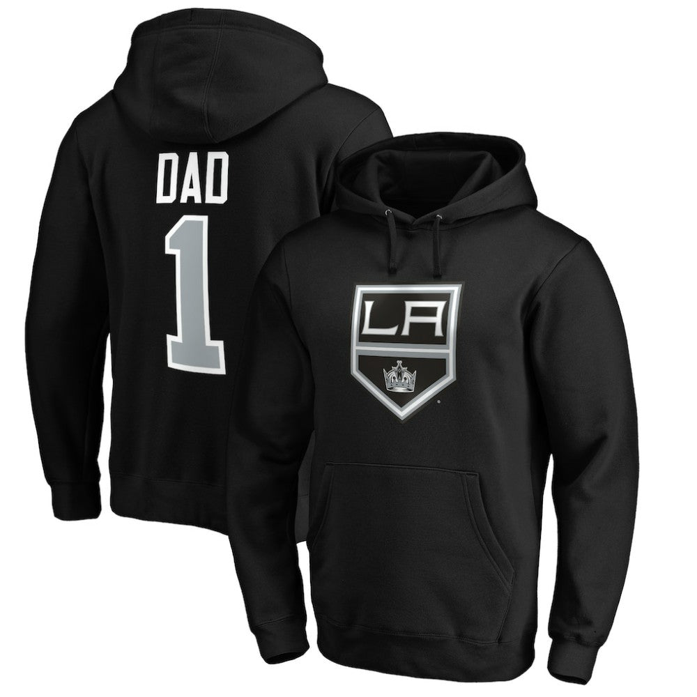 Los Angeles Kings #1 Dad Pullover Hoodie - Black | US 3990354