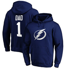 Tampa Bay Lightning #1 Dad Pullover Hoodie - Blue | US 3990366