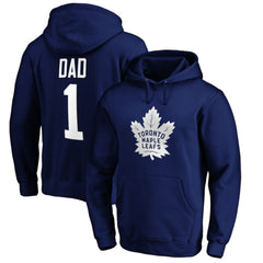 Toronto Maple Leafs #1 Dad Pullover Hoodie - Blue | US 3990367