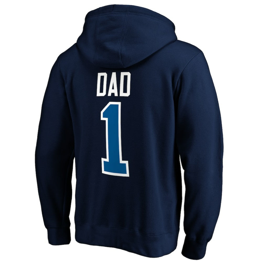 Winnipeg Jets #1 Dad Pullover Hoodie - Navy | US 3990371