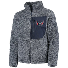 Washington Capitals Girls Youth Fan Gear Sherpa Full-Zip Jacket - Navy | US 3990790