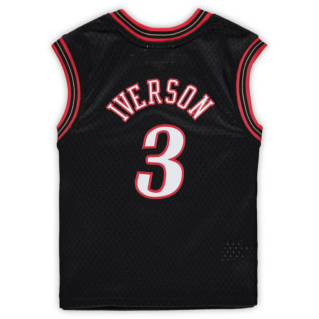 Allen Iverson Philadelphia 76ers Preschool 2000-2001 Hardwood Classics Throwback Team Jersey Black - Mitchell & Ness outlet