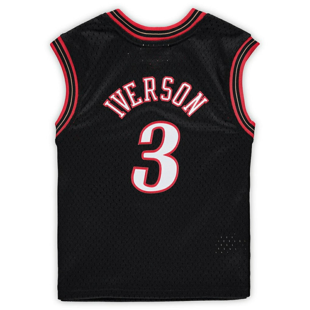 Allen Iverson Philadelphia 76ers Preschool 2000-2001 Hardwood Classics Throwback Team Jersey Black - Mitchell & Ness outlet