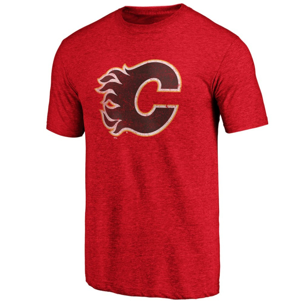 Calgary Flames Greatest Dad Tri-Blend T-Shirt - Red | US 3991182