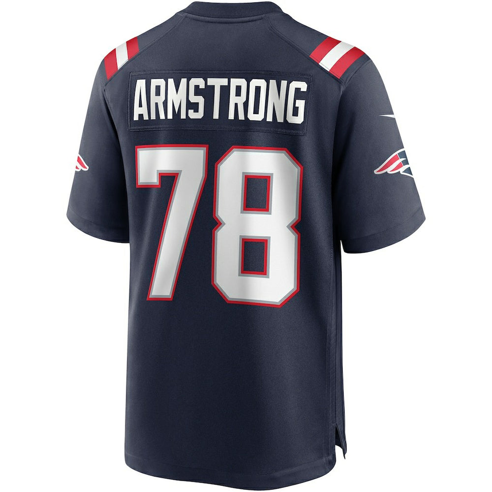 Bruce Armstrong New England Patriots Game Retired Player Jersey - Navy Jerseys