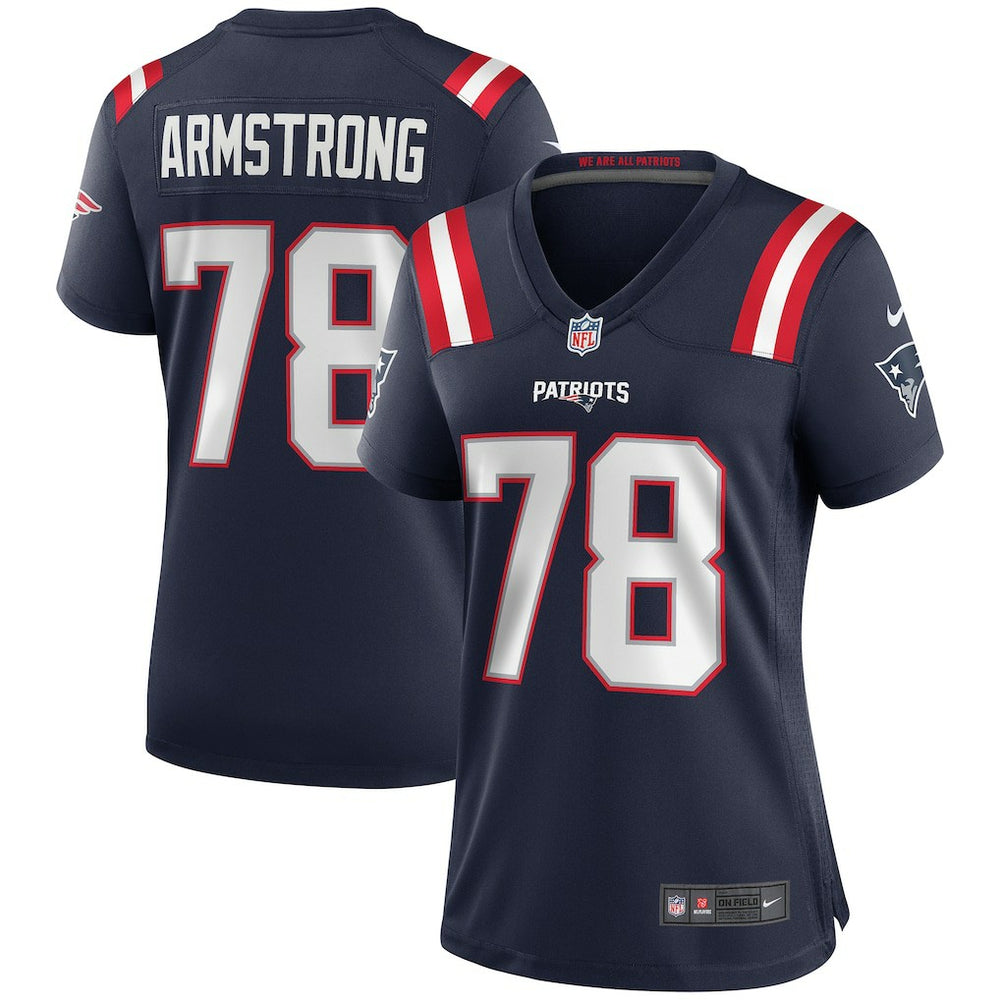Bruce Armstrong New England Patriots Women's Game Retired Player Jersey - Navy Jerseys