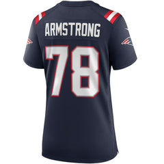 Bruce Armstrong New England Patriots Women's Game Retired Player Jersey - Navy Jerseys