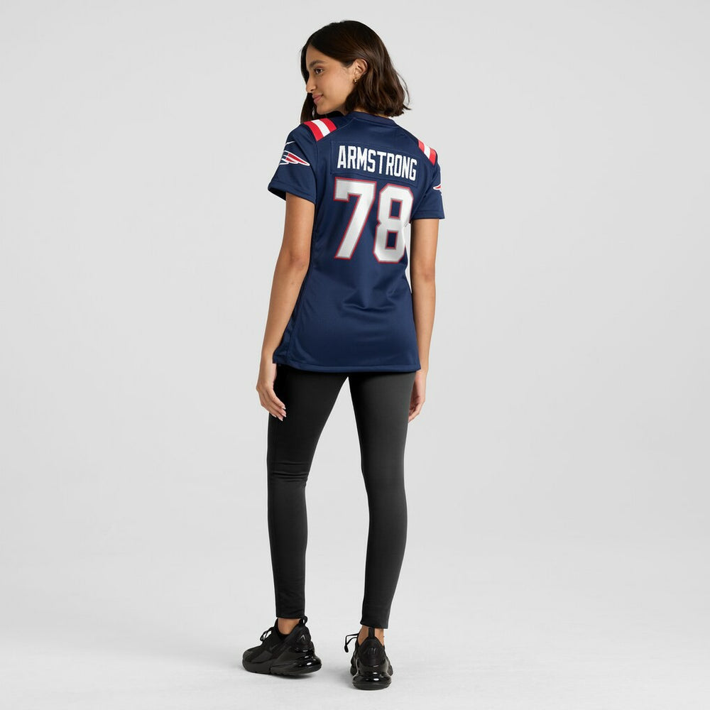 Bruce Armstrong New England Patriots Women's Game Retired Player Jersey - Navy Jerseys