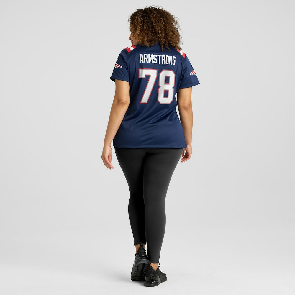 Bruce Armstrong New England Patriots Women's Game Retired Player Jersey - Navy Jerseys