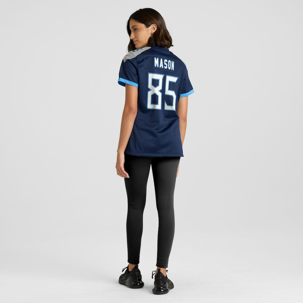 Derrick Mason Tennessee Titans Women's Game Retired Player Jersey - Navy Jerseys