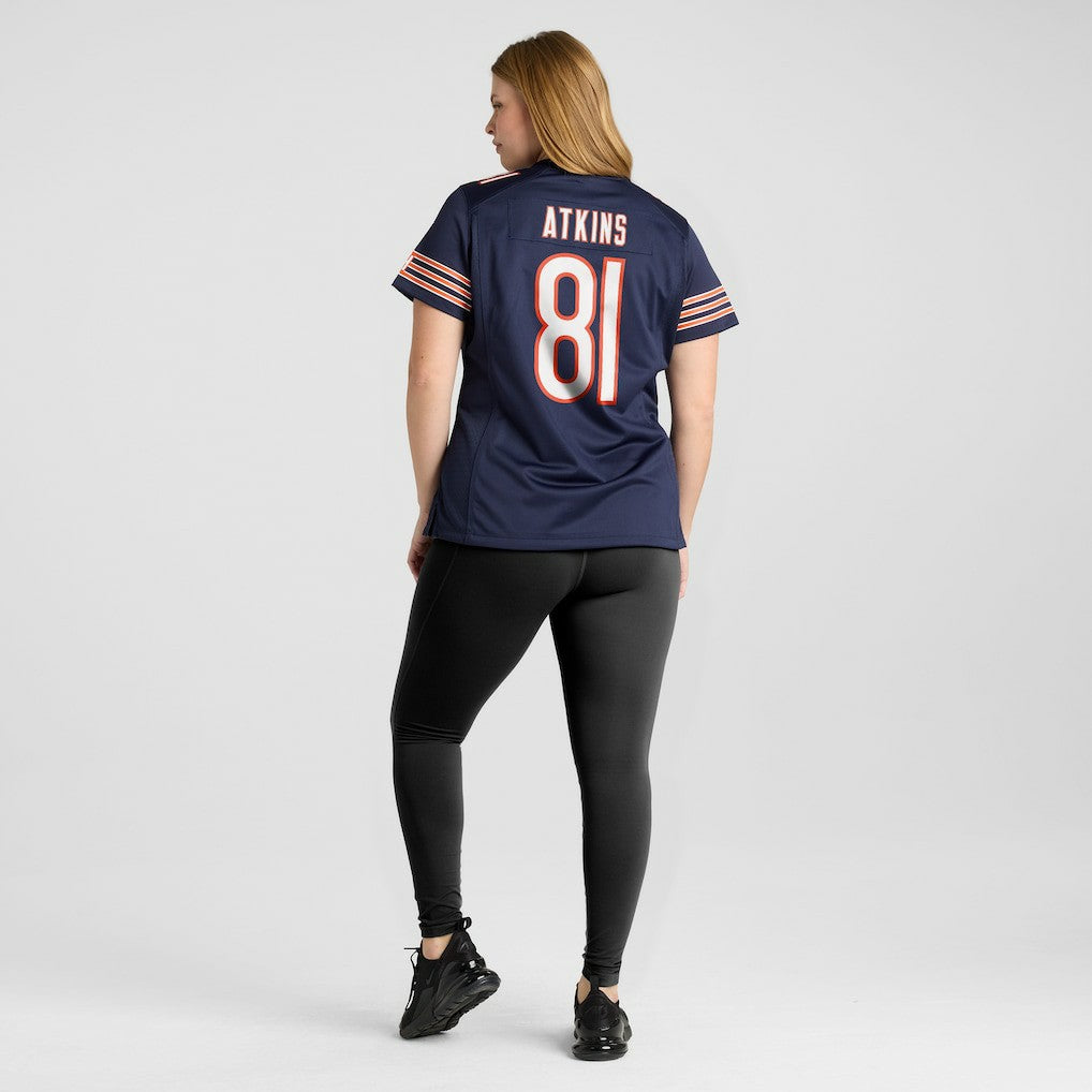 Doug Atkins Chicago Bears Women's Game Retired Player Jersey - Navy Jerseys