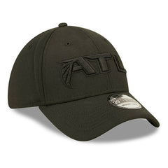 Atlanta Falcons New Era Black On Black Alternate Logo 39THIRTY Flex Hat