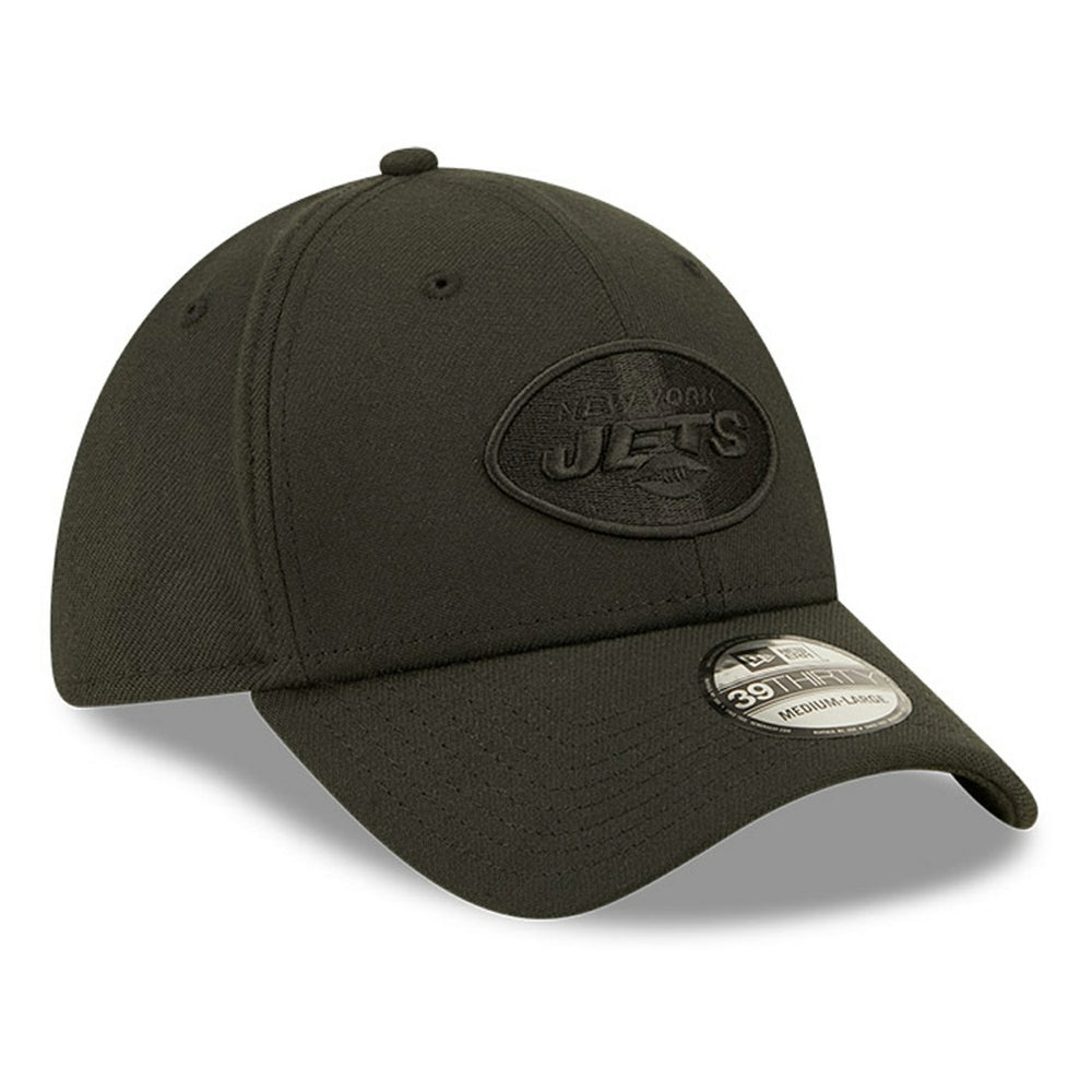 New York Jets New Era Black On Black 39THIRTY Flex Hat