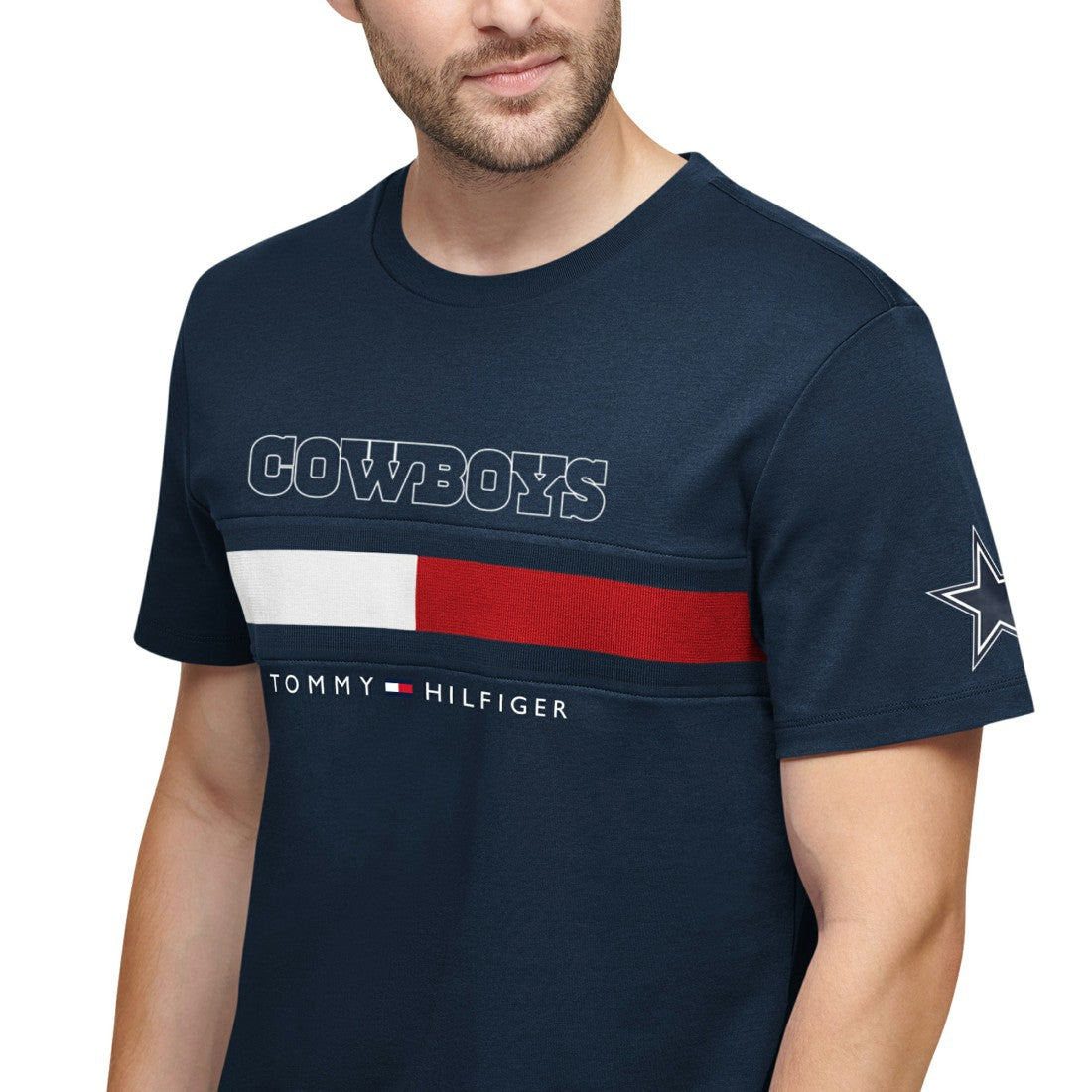 Dallas Cowboys Tommy Hilfiger Insert T-Shirt - Navy T-shirts