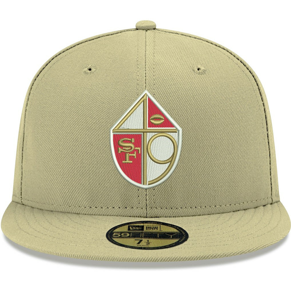San Francisco 49ers New Era Omaha Throwback 59FIFTY Fitted Hat - Gold Hats
