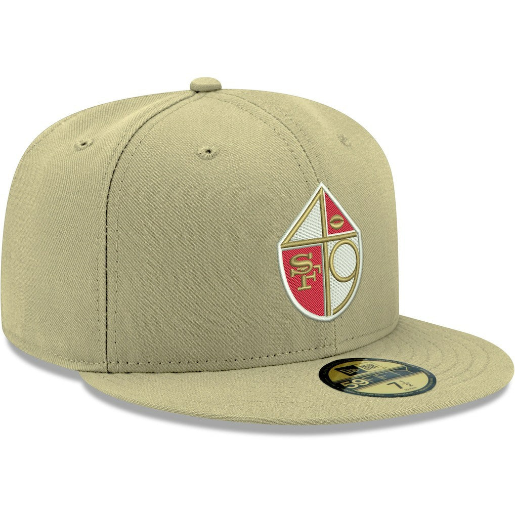 San Francisco 49ers New Era Omaha Throwback 59FIFTY Fitted Hat - Gold Hats