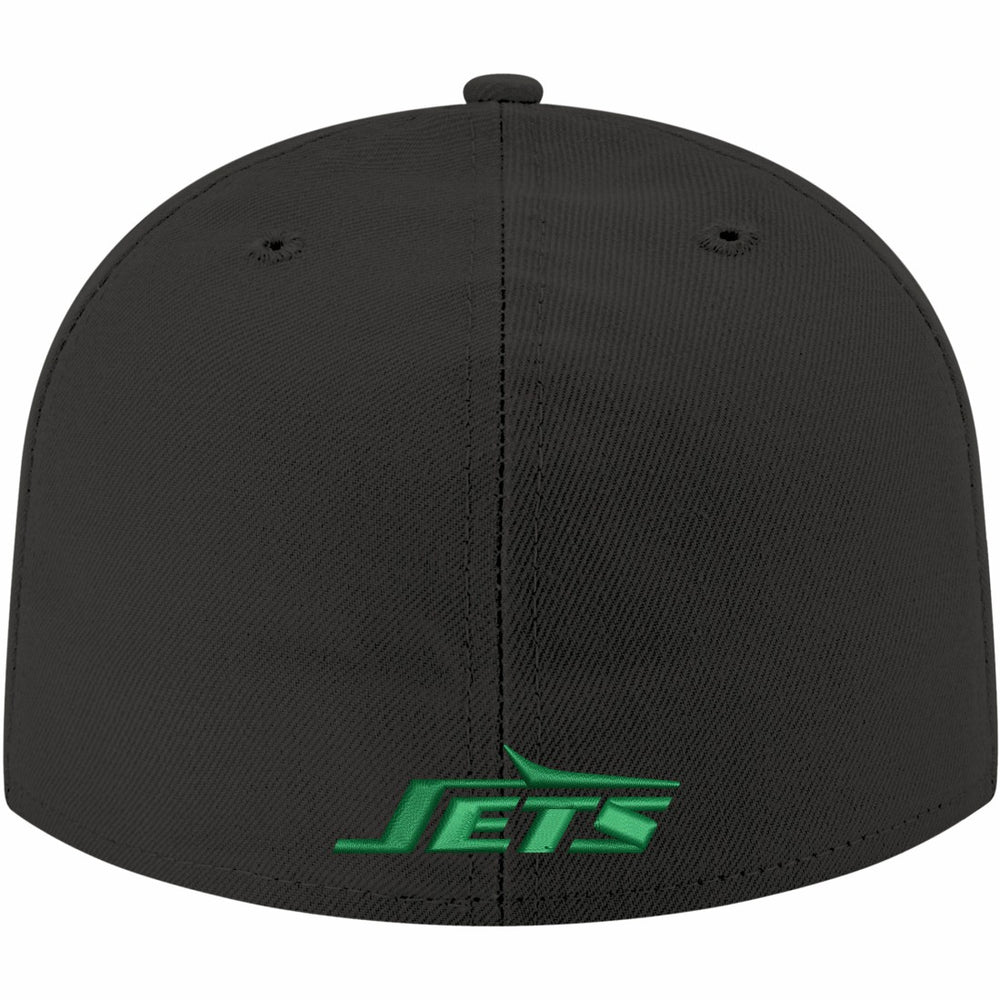 New York Jets New Era Omaha Throwback 59FIFTY Fitted Hat - Black Hats
