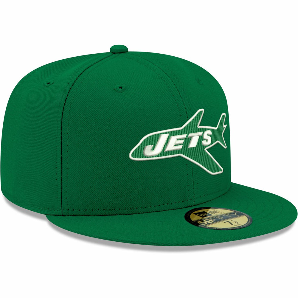 New York Jets New Era Omaha Throwback 59FIFTY Fitted Hat - Kelly Green Hats