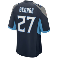 Eddie George Tennessee Titans Game Retired Player Jersey - Navy Jerseys