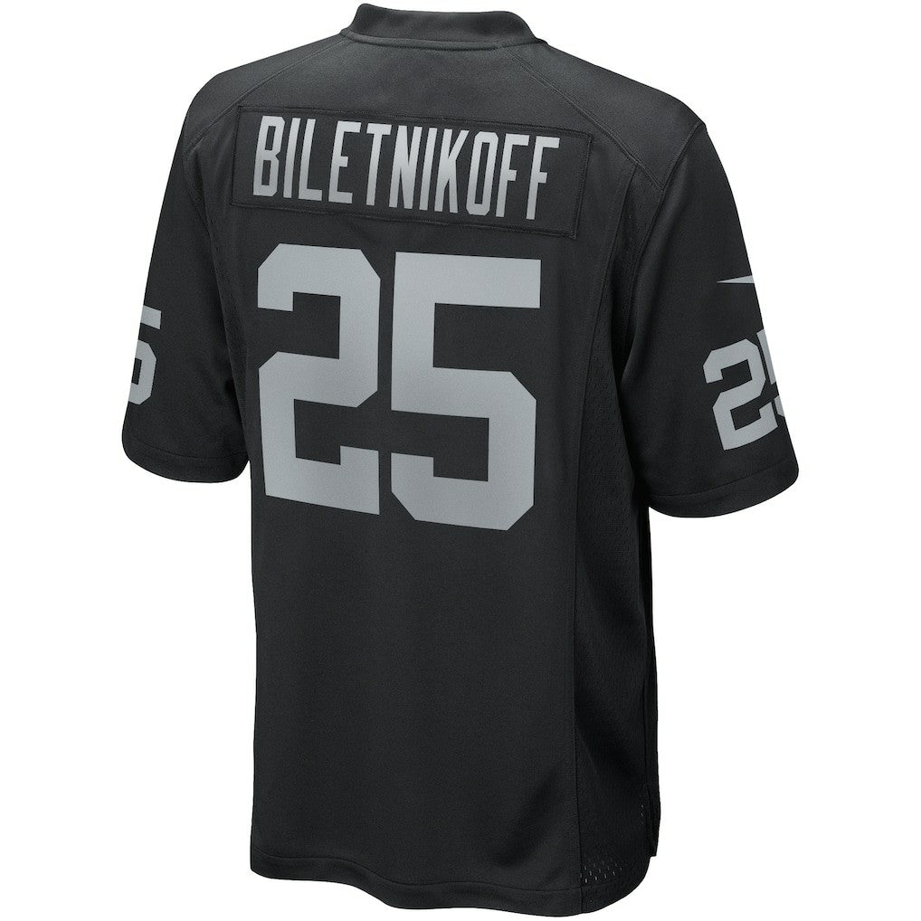 Fred Biletnikoff Las Vegas Raiders Game Retired Player Jersey - Black Jerseys