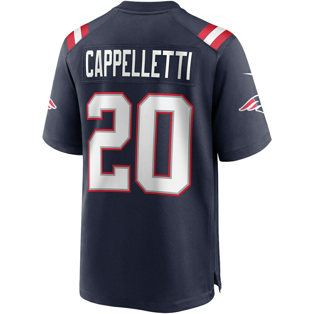 Gino Cappelletti New England Patriots Game Retired Player Jersey - Navy Jerseys