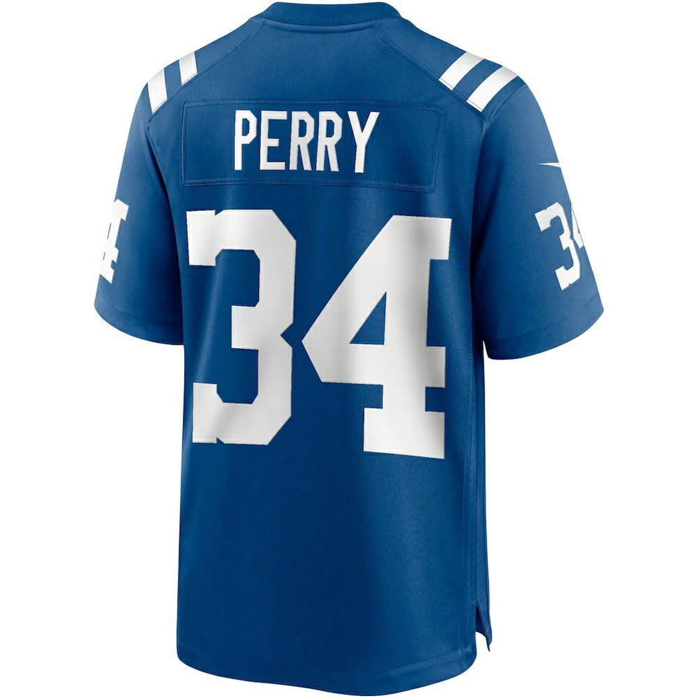 Joe Perry Indianapolis Colts Game Retired Player Jersey - Royal Jerseys