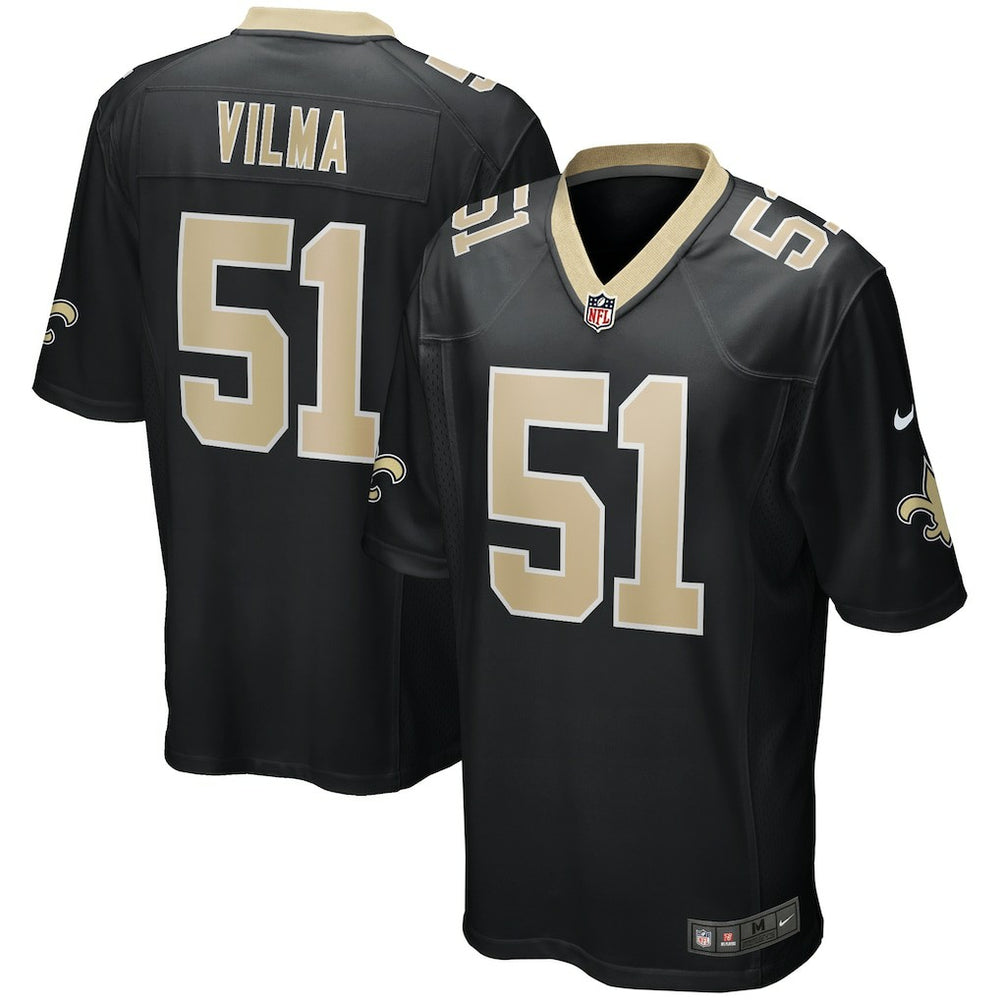 Jonathan Vilma New Orleans Saints Game Retired Player Jersey - Black Jerseys