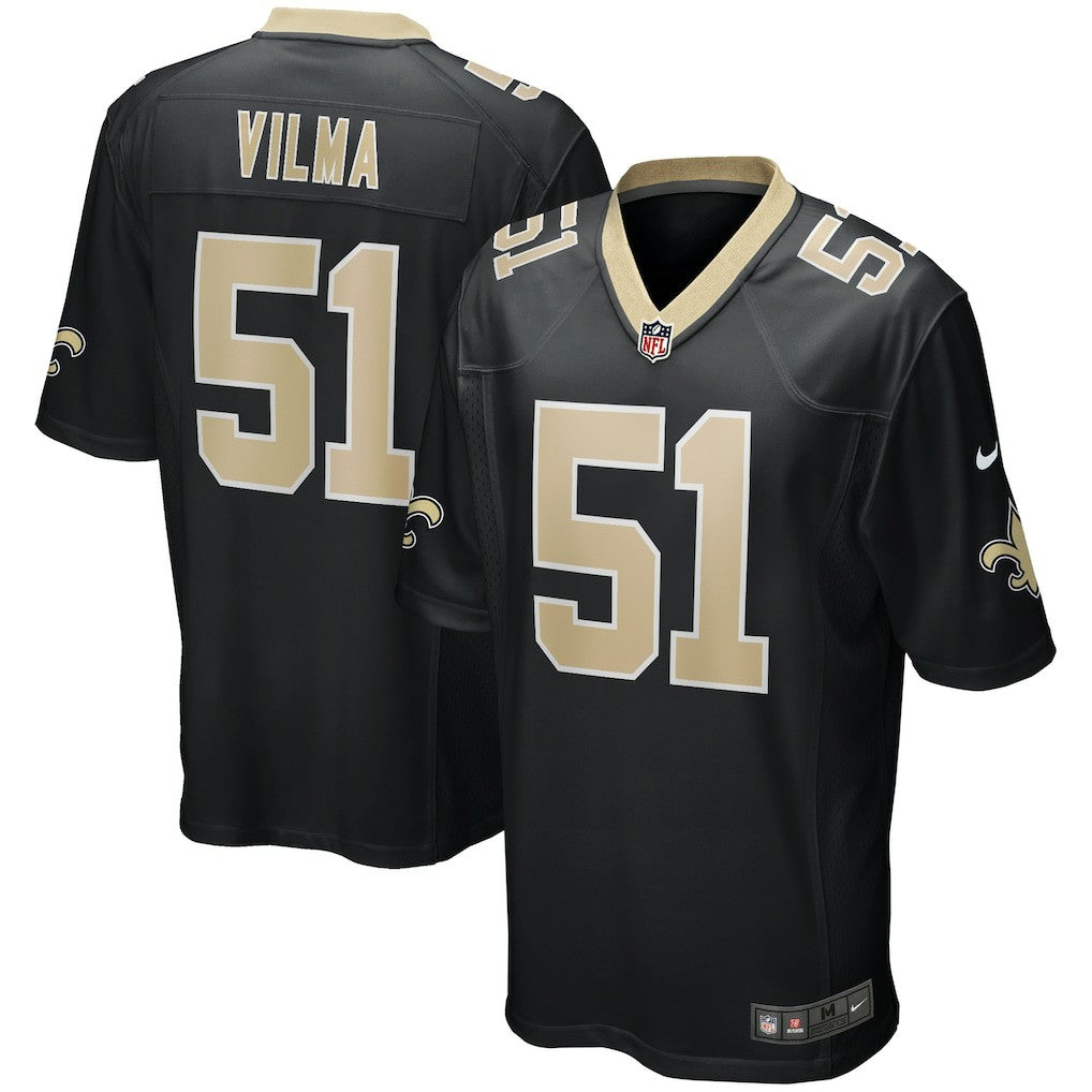 Jonathan Vilma New Orleans Saints Game Retired Player Jersey - Black Jerseys